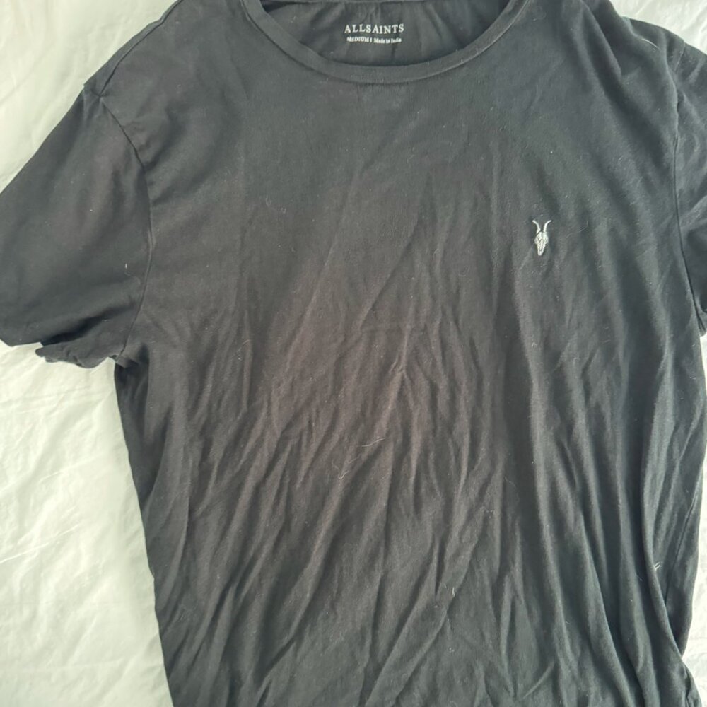 All Saints Men's T-Shirt - Black - Medium - 80% OFF (MSRP $95).